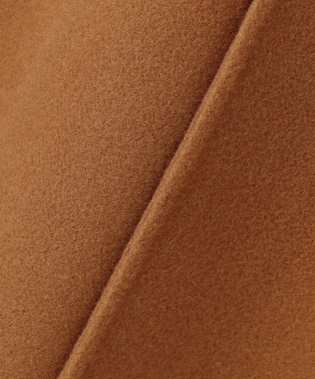 BEIGE， LEMOORE / ウールリバーフード付きロングジレ Caramel