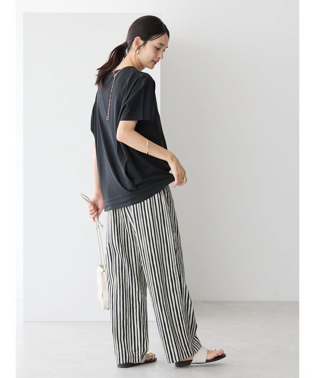 AMERICAN HOLIC 接触冷感裾タックカットプルオーバー Black