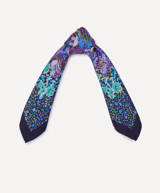 LIBERTY. フローラル メドレー シルクツイル スカーフ 45 パープル