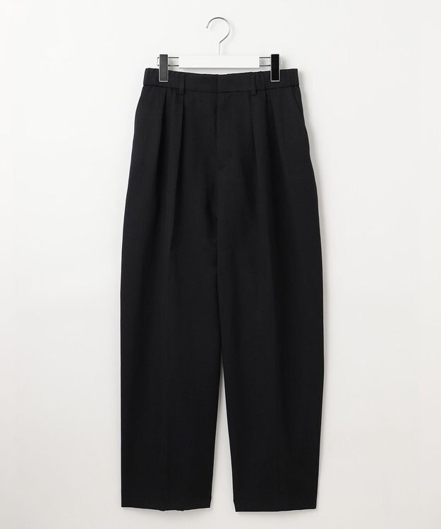 自由区 L 【洗える】ドビーオックスストレッチカーブ パンツ ブラック