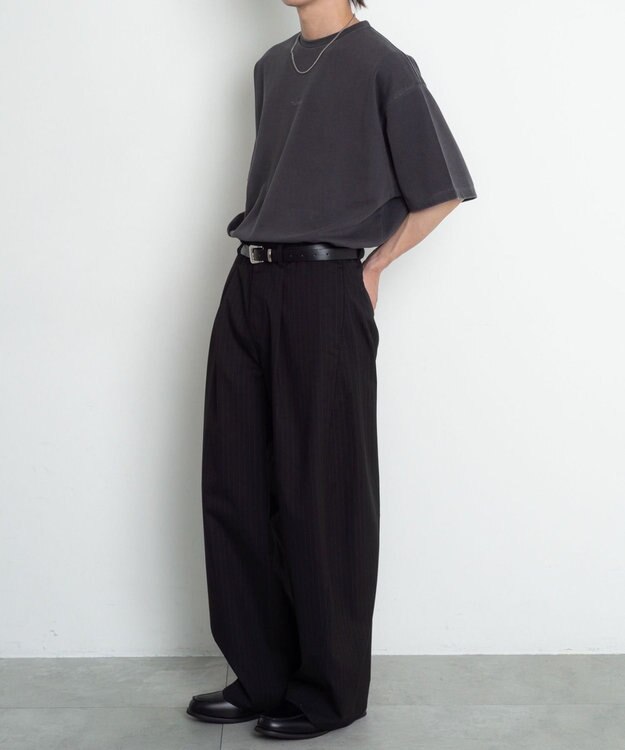 WEGO 【機能T】アクセ付きフォトグラフィックT（SS） ブラックその他