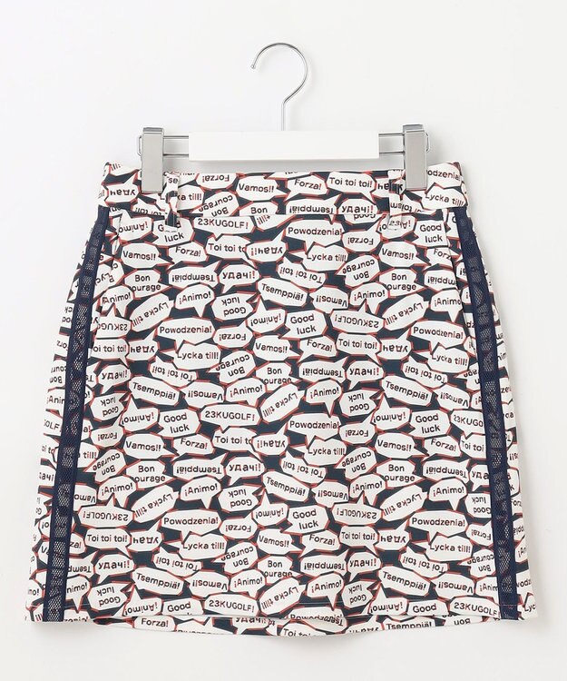 23区GOLF 【WOMEN】【吸水速乾/UVカット】YELL総柄プリントスカート ネイビー系5