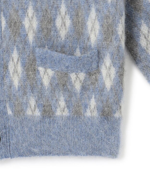 J.PRESS MEN 【KING SIZE】【WEB限定カラー有】モヘアヤーン アーガイルカーディガン 【WEB限定】サックスブルー系7