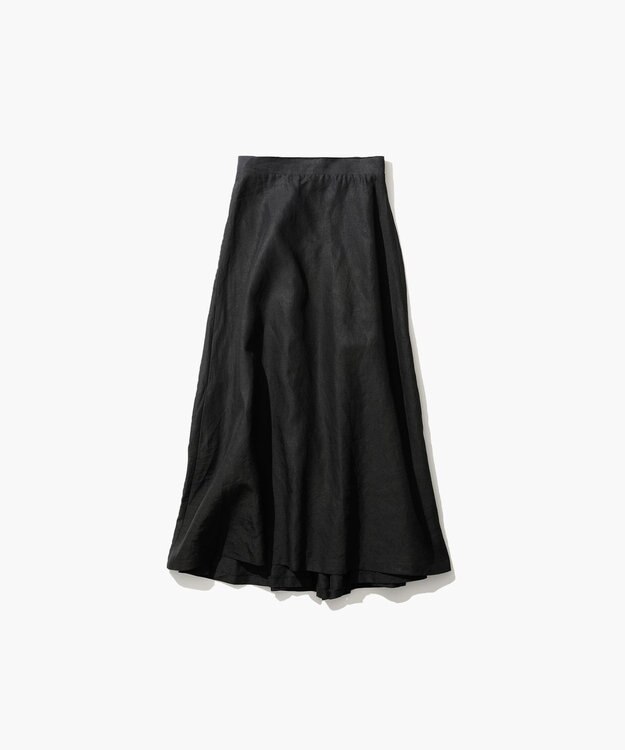 ATON LINEN WEATHER | ドレープスカート BLACK