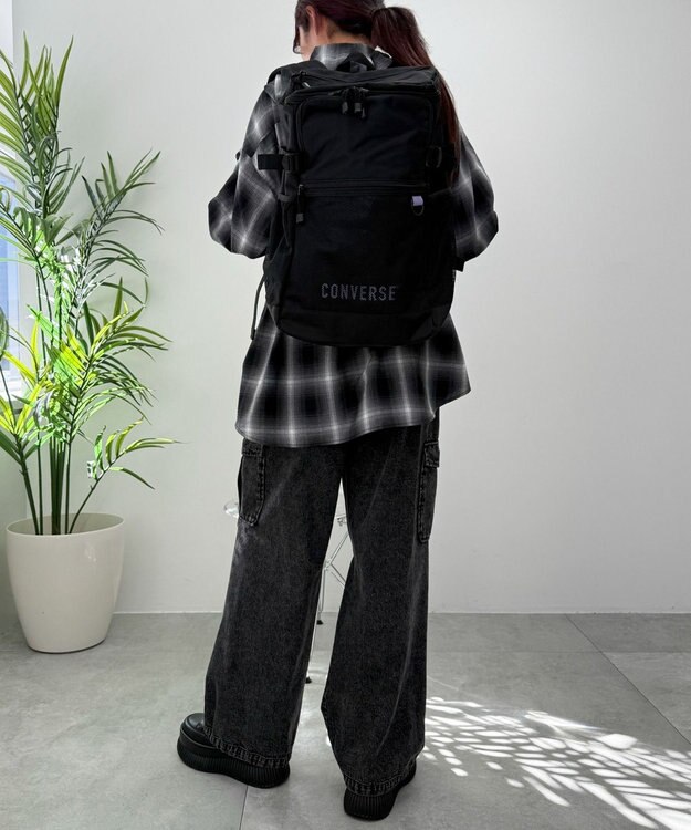 WEGO 【ユニセックス着用ITEM】CONVERSE SQUARE BIG BACK PACK パープル