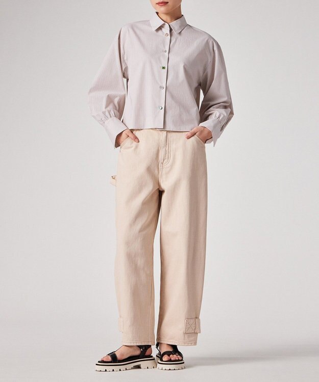 Paul Smith ラッキーチャームボタン ストライプ シャツ ライトピンク