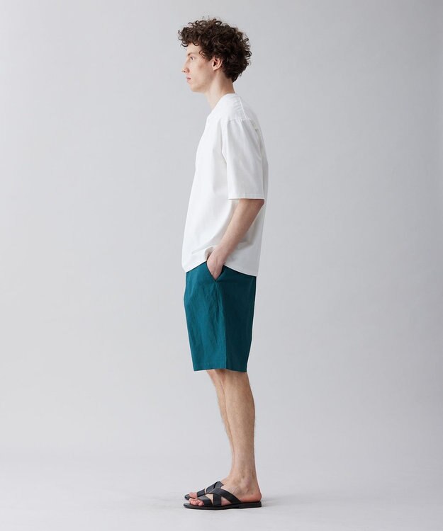 UNFILO MENS ライトリネン ショートパンツ [23年春夏商品] ダークグリーン