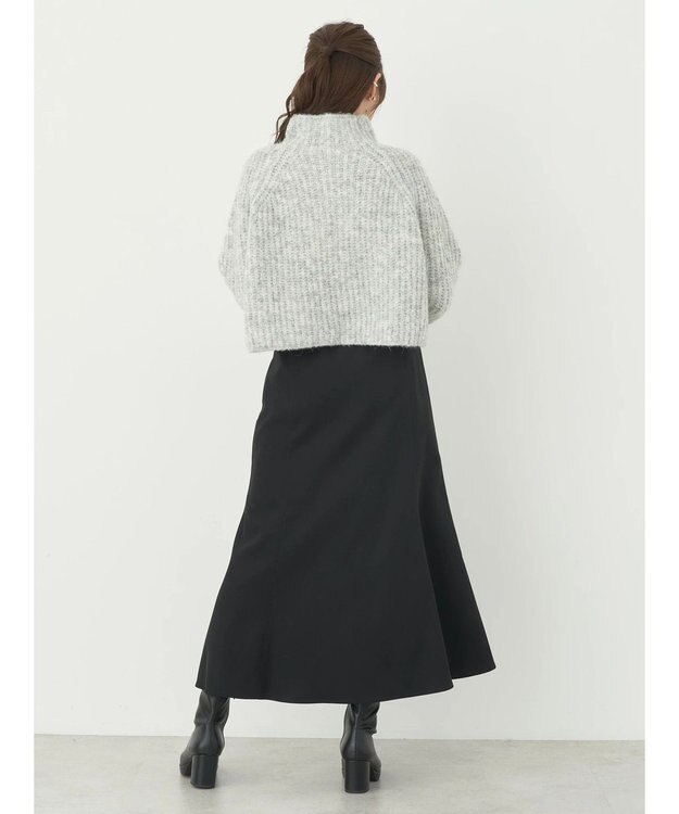 earth music&ecology フロントボタンスカート Black