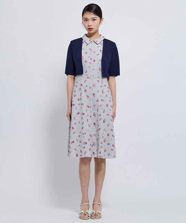 TOCCA 【松木育未さん着用】CREPE BOLERO ボレロ ネイビー系