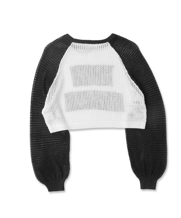 WEGO ラグランショートメッシュニット 柄3