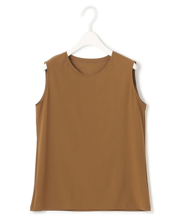 ICB 【接触冷感・UVカット・速乾・洗える】マットスキューバ タンクトップ型プルオーバー キャメル系