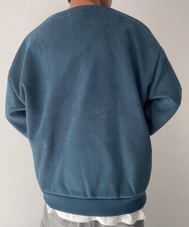 WEGO フェイクスウェードロゴプルオーバー ダークグリーン