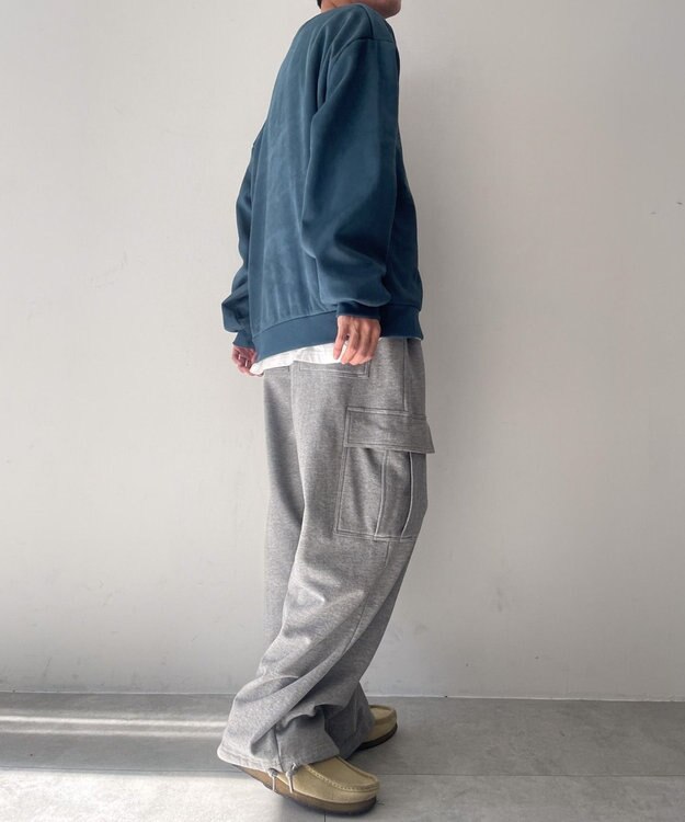 WEGO フェイクスウェードロゴプルオーバー ダークグリーン