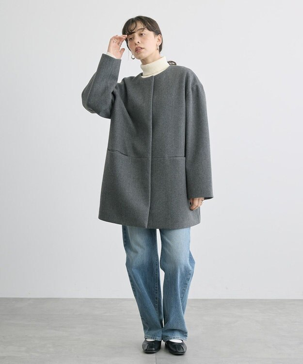 AMERICAN HOLIC リサイクル中空糸ノーカラーコート Gray Mixture