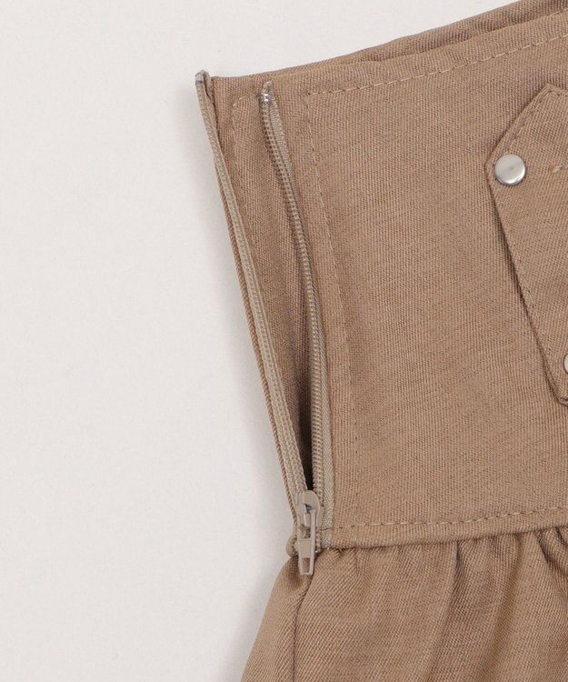 WEGO スターベルト付きティアードスカパン ベージュ