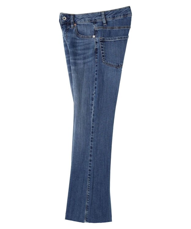 earth music&ecology セルフカットフレアデニムパンツ Medium Indigo