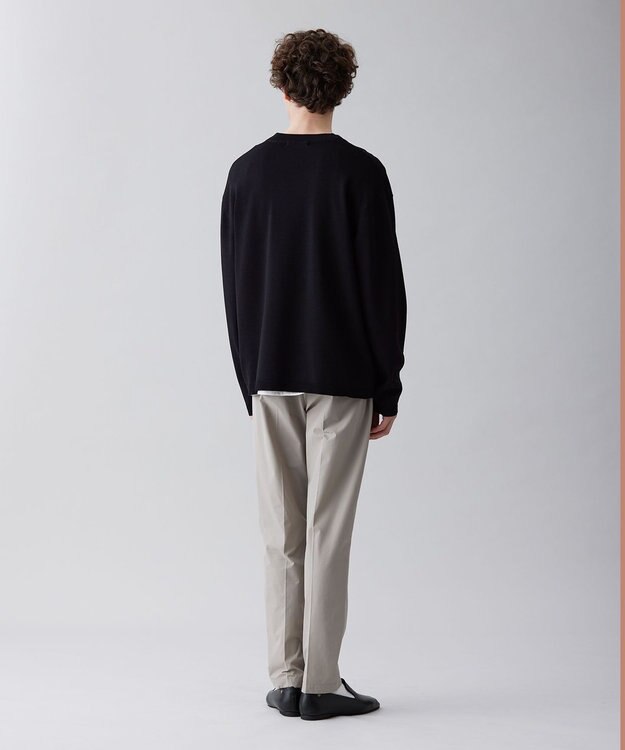 UNFILO MENS 【接触冷感】イージーケア ニットロングTEE [23年春夏商品] ブラック