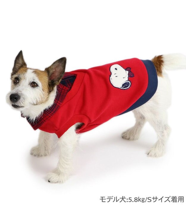 PET PARADISE スヌーピー おりこうトレーナー  レッド 小型犬 レッド