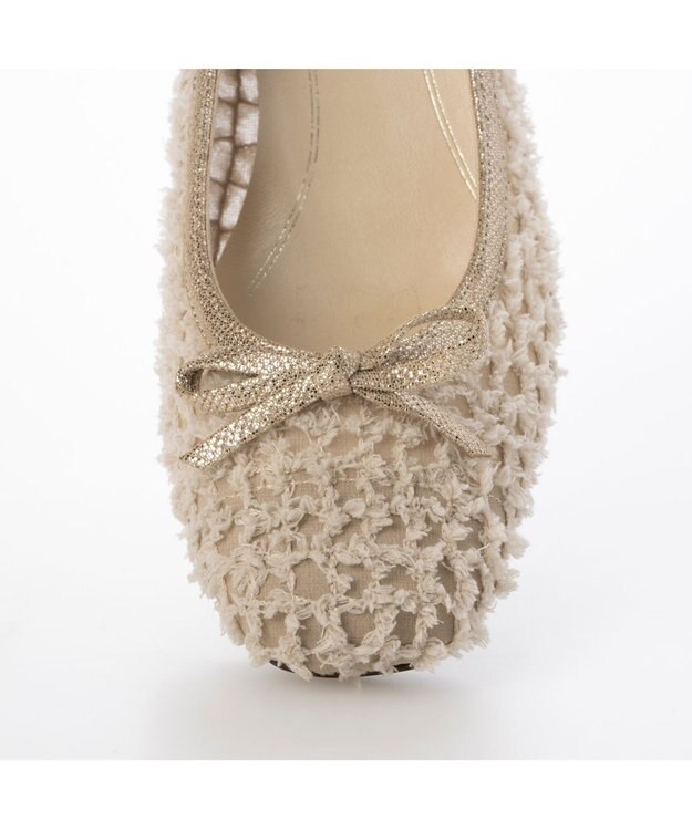 Riz raffinee <Riz raffinee>スクエアトゥリボンパンプス ベージュ