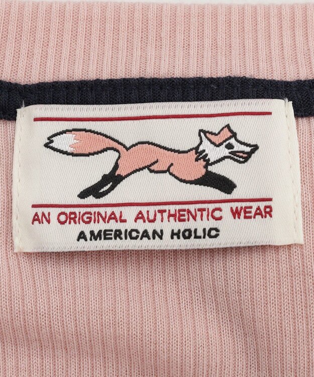 AMERICAN HOLIC 【PENNEY'S】配色タンクトップ+Tシャツ Pink