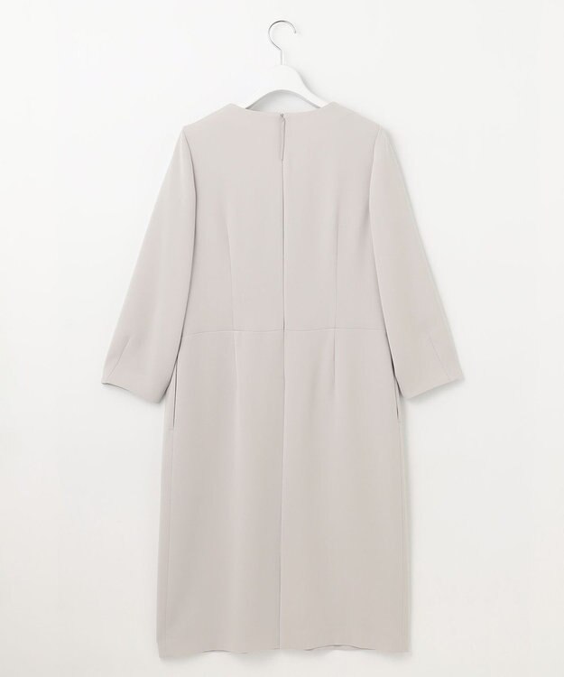 自由区 【セットアップ対応・洗える】トリアセダブルクロス ワンピース ライトグレー系