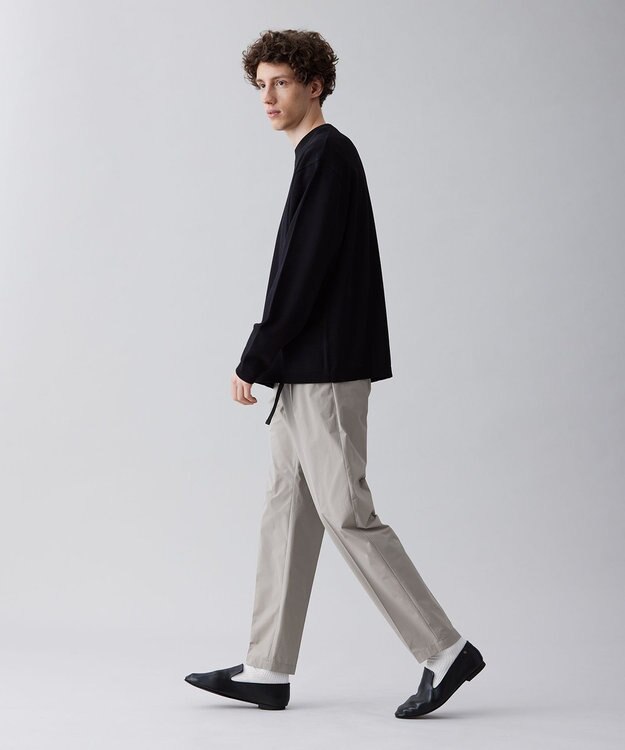 UNFILO MENS 【接触冷感】イージーケア ニットロングTEE [23年春夏商品] ブラック