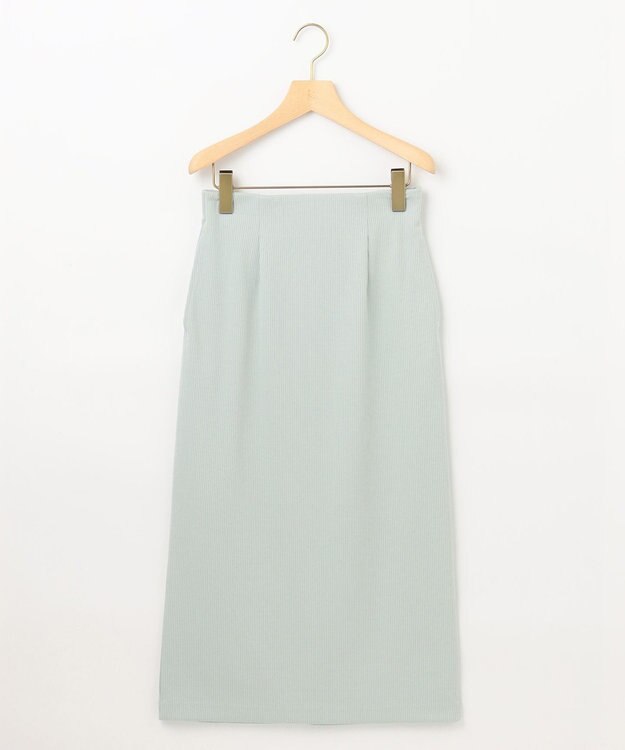 組曲 S 【WEB限定】ストライプジャガード タイトスカート クリームミント系