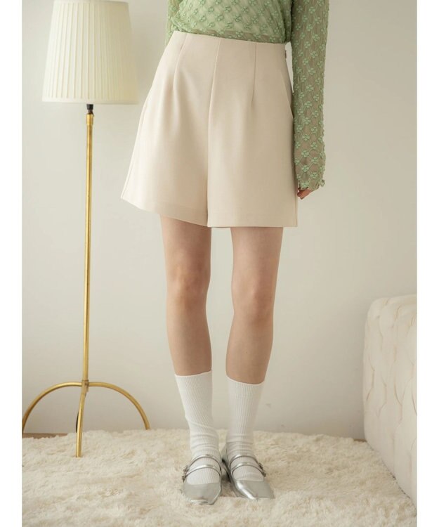 earth music&ecology カットツイルショートパンツ Beige