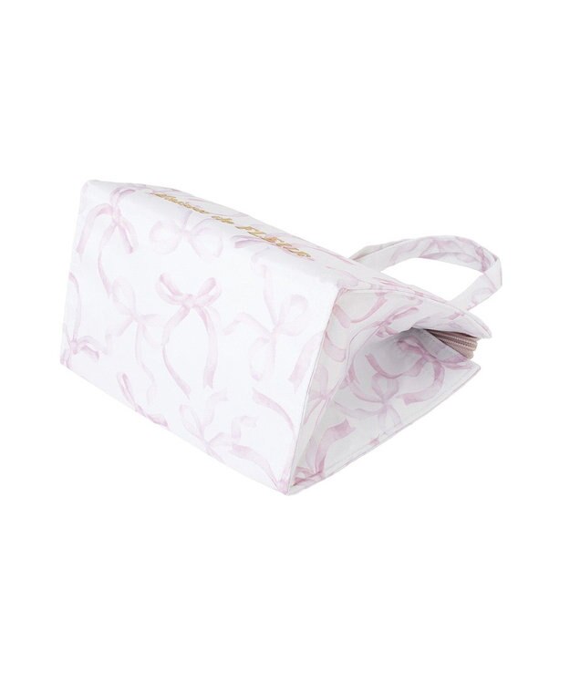 Maison de FLEUR 【保冷機能付き】リボン柄保冷バッグ Pink