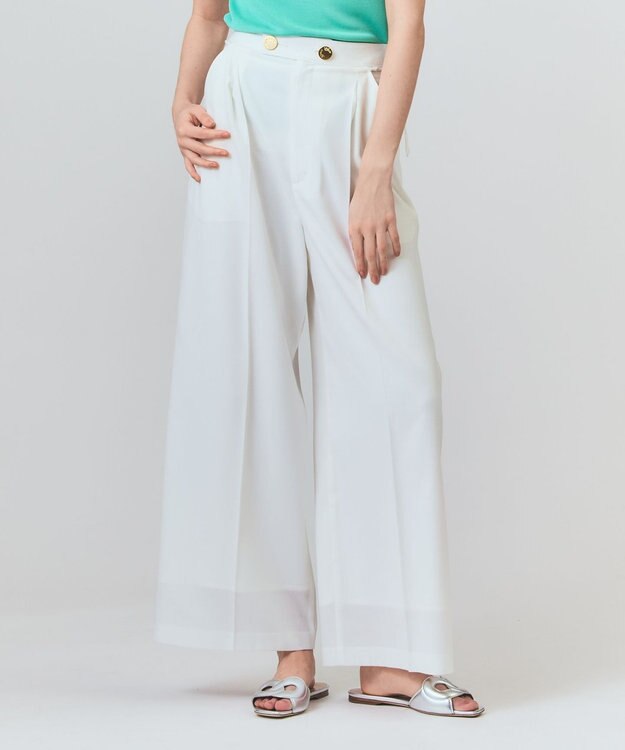 GRACE CONTINENTAL マリンワイドパンツ ホワイト