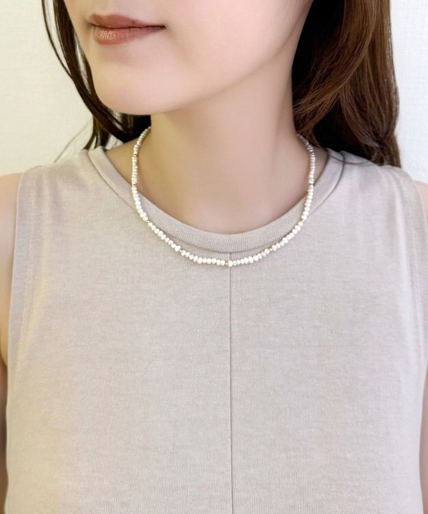 Phoebe フレッシュウォーターパールチョーカーネックレス/連パール/淡水パール/39cm～50cm ホワイト
