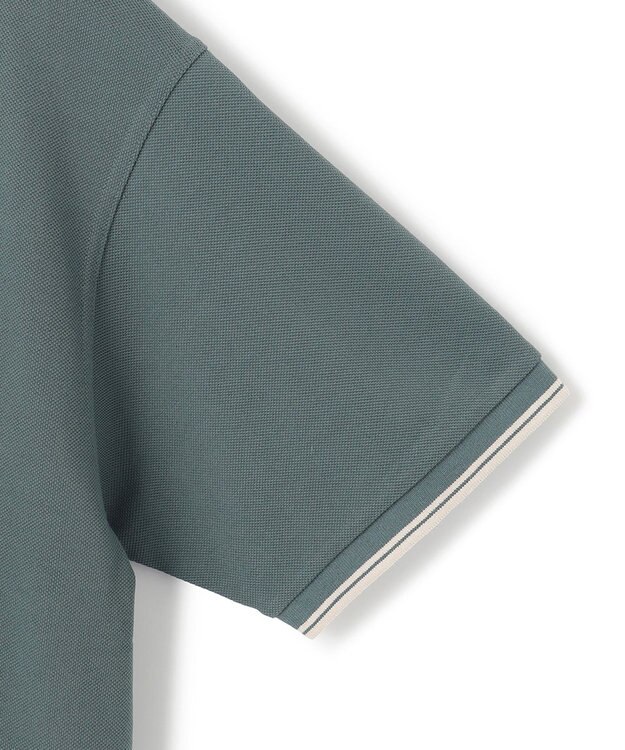 J.PRESS YORK STREET 【UNISEX】鹿の子 ワンポイントポロシャツ スモーキーグリーン系