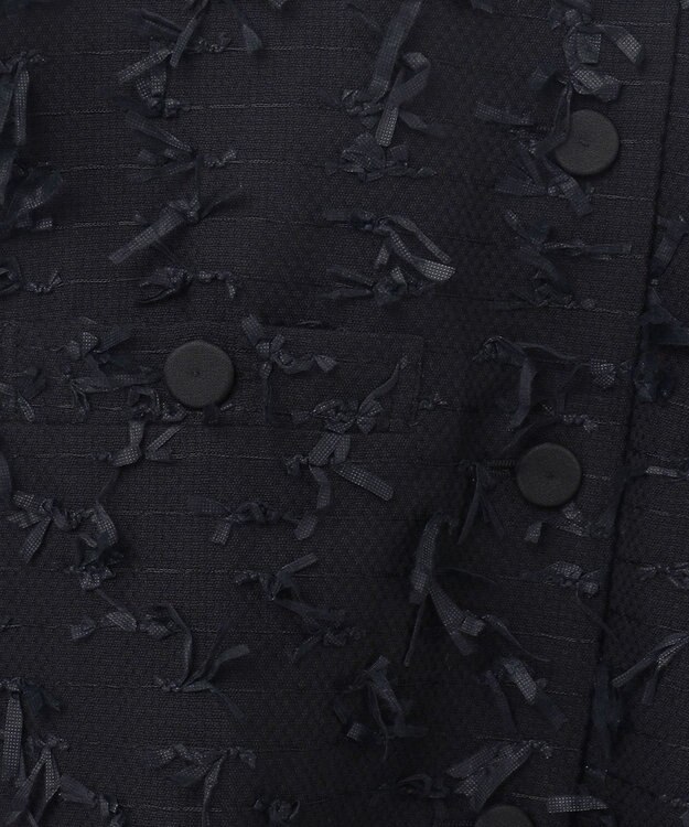 GRACE CONTINENTAL リボンヤーンジレドレス ブラック