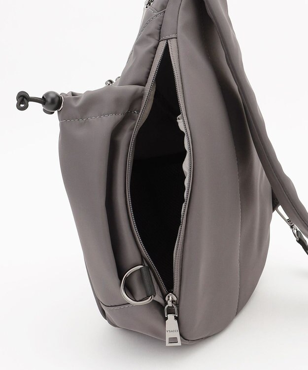 Y'SACCS 【Y’SACCS vous et】フロントファスナークロスボディバッグ グレー