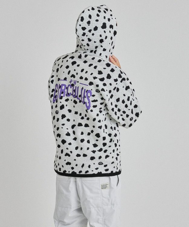 PW CIRCULUS 【MEN】SNOW LEOPARD柄フーディー ホワイト系5