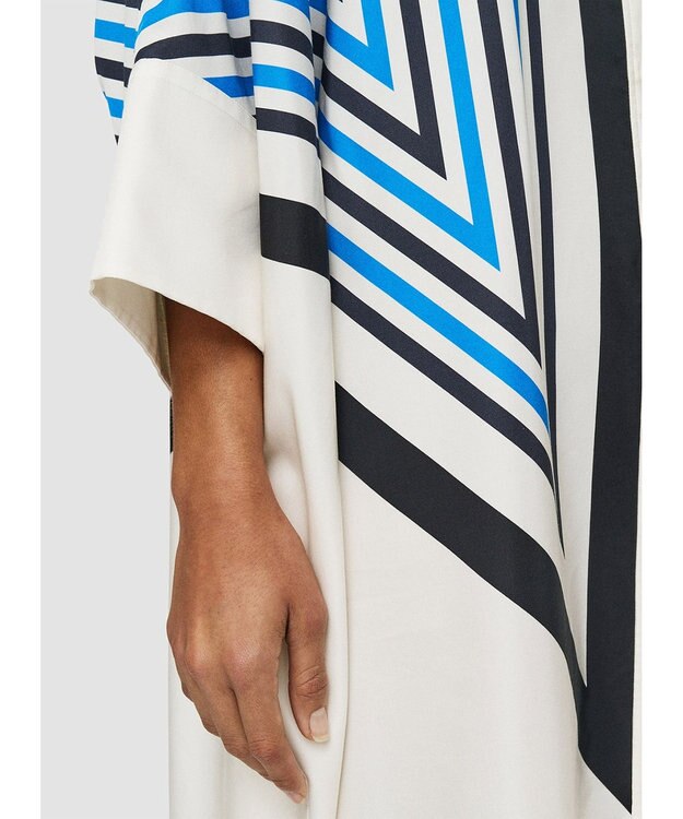 JOSEPH クレットプリント　シャツドレス Navy combo