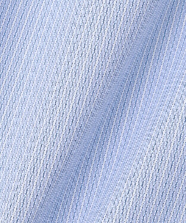 UNFILO ギャザーオーバーブラウス ブルーストライプ