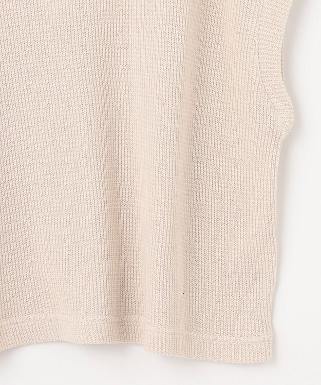 ANY 【洗濯機可】フレンチスリーブニットソー サンドベージュ