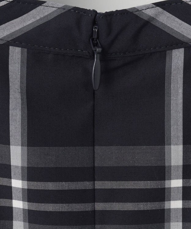 J.PRESS LADIES L 【洗える】コンパクトチェック ワンピース ネイビー系3