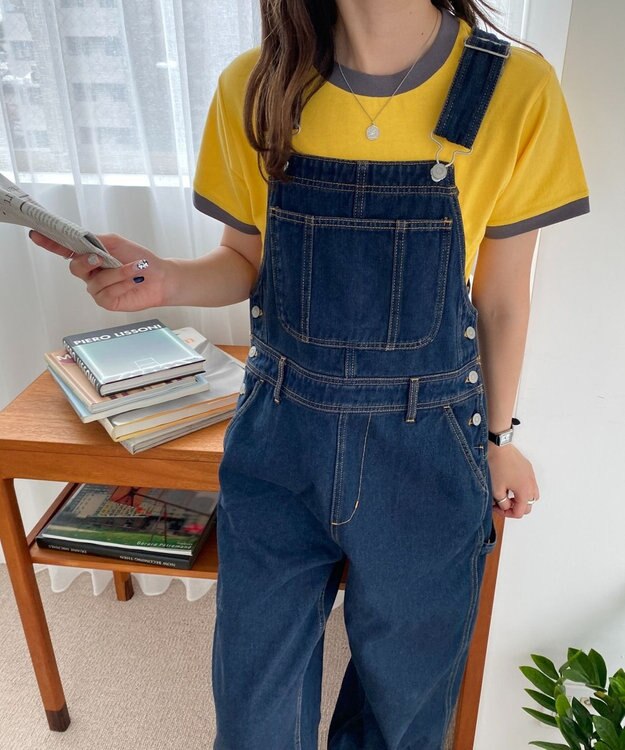 WEGO デニムオーバーオール デニム濃色