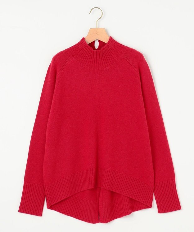 組曲 【8色展開・WEB限定】ウールカシミヤミックス ハイネック ニット ルビーレッド系
