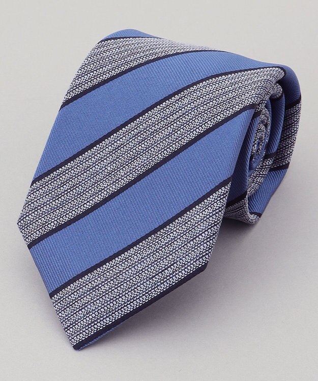 GOTAIRIKU 日本縫製/オリジナル柄【Fermo Fossati】ネクタイ_レジメンタル ブルー系1