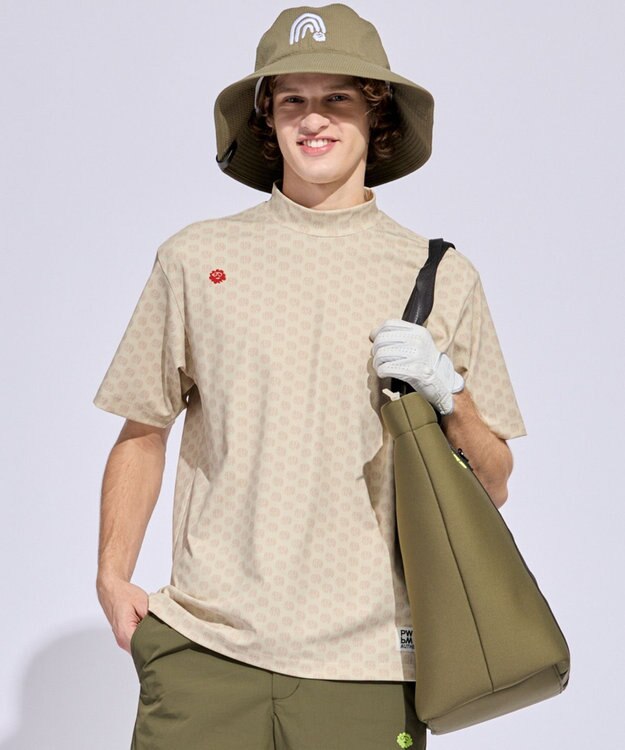 PW CIRCULUS 【MEN】エレファント ドットモックネック ゴルフ ベージュ系5