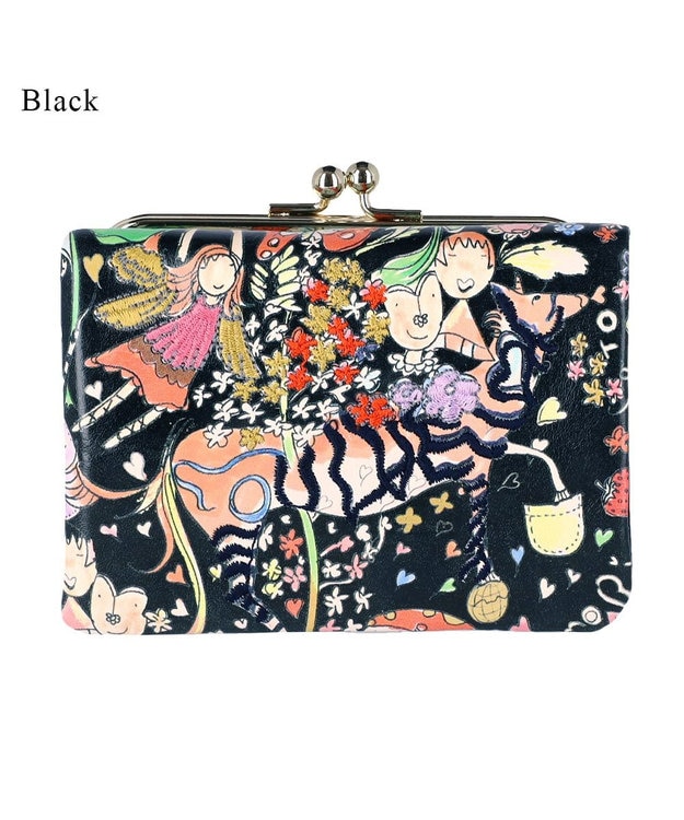 tsumori chisato CARRY ナチュラルラブ 財布 折財布 がま口 ブラック