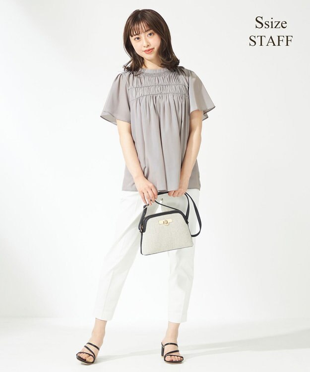 ANY SIS 【2WAY】シャンブレーカッセン ブラウス ラベンダー