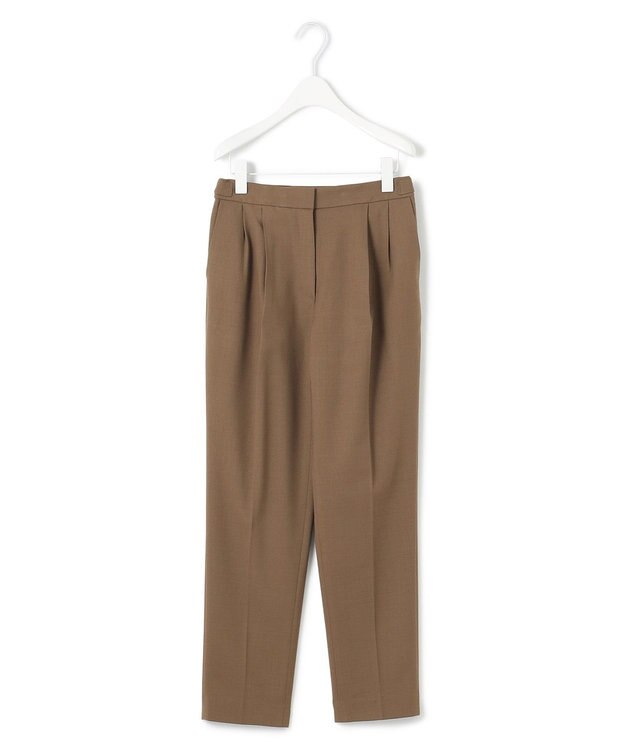 ICB 【洗える】ウール2WAYストレッチ テーパードパンツ モカ系