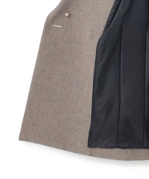 uncrave ウォッシャブルウールライクツイル ジャケット シャンブレーチャコール