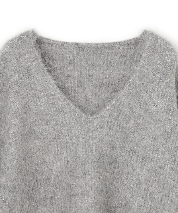 uncrave アルパカニット Vネックトップス グレー