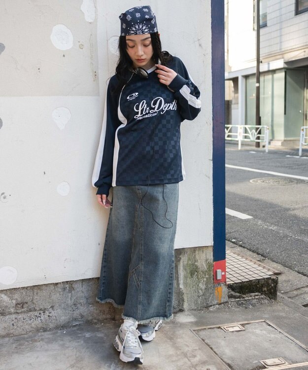 WEGO 【ユニセックス着用ITEM/MLサイズ展開】ラインスリーブゲームT（LS） ネイビー