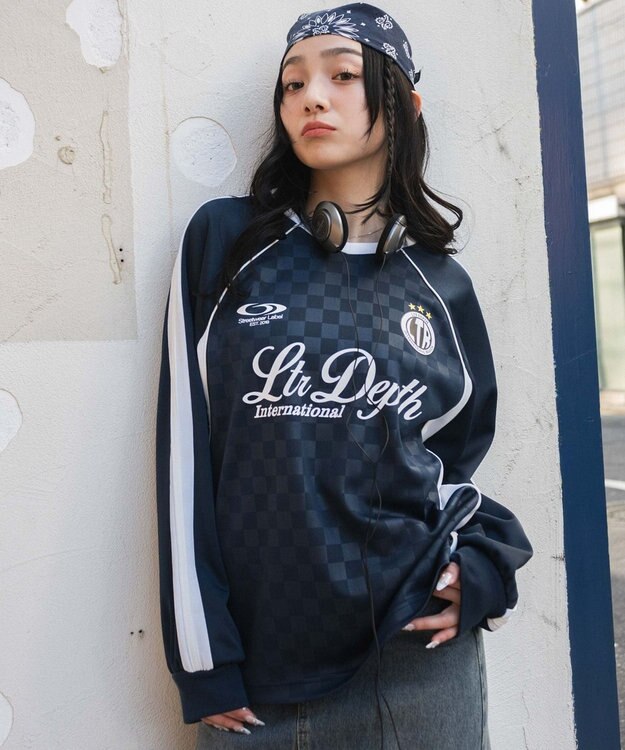 WEGO 【ユニセックス着用ITEM/MLサイズ展開】ラインスリーブゲームT（LS） ネイビー